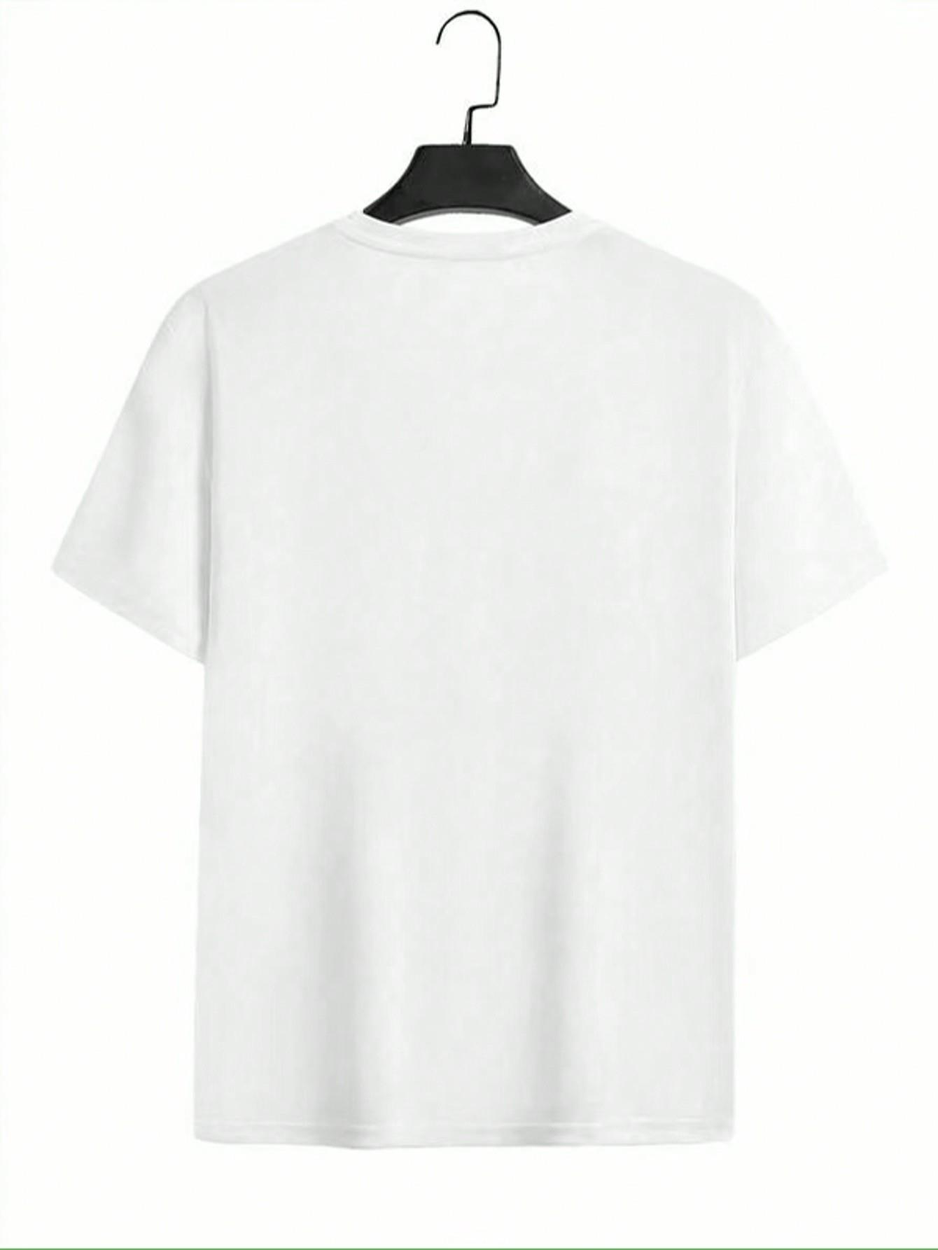 thumbnail image 3 of BSA Print, Men's Round Crew Neck Short Sleeve, Simple Style Tee Fashion Regular Fit T-Shirt, Casual Comfy Top For Spring Summer Holiday Leisure Vacation Men's Clothing As Gift, 3 of 5