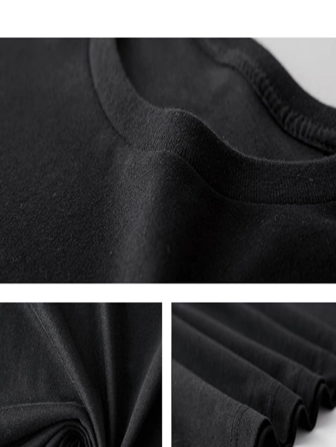 thumbnail image 3 of Camiseta "Oy Vey All Day" con cita judía yiddish, kosher, gimnasio, Hanukkah, para hombre, negra, para mujer, divertida, de viaje, cuello redondo, manga corta, con patrones de ropa personalizados, id, 3 of 5