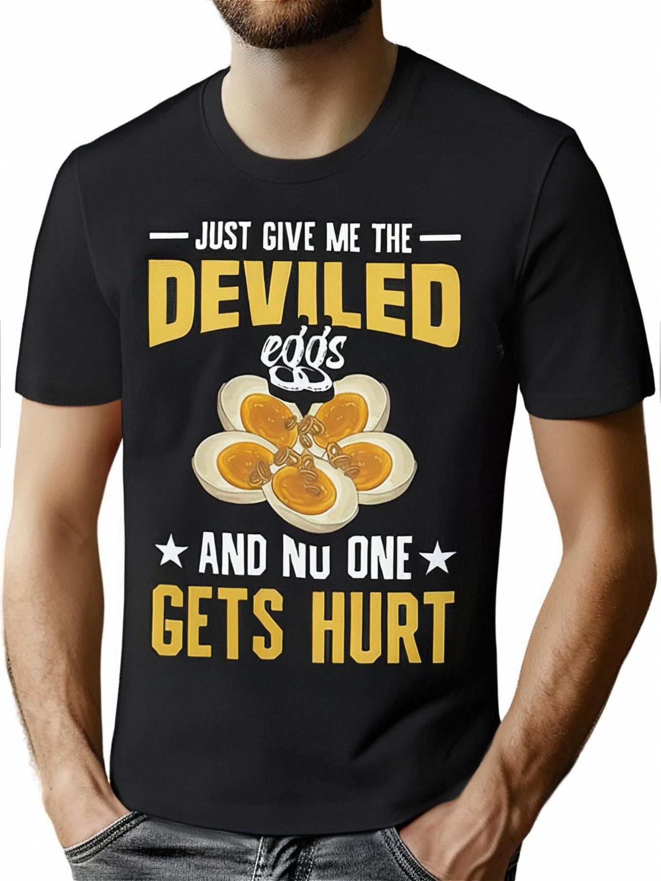 thumbnail image 1 of [Cotton Deviled Eggs Tee] Funny Cotton T-Shirt - Men's Premium Deviled Eggs Graphic Tee for Everyday & Casual Wear, 1 of 6