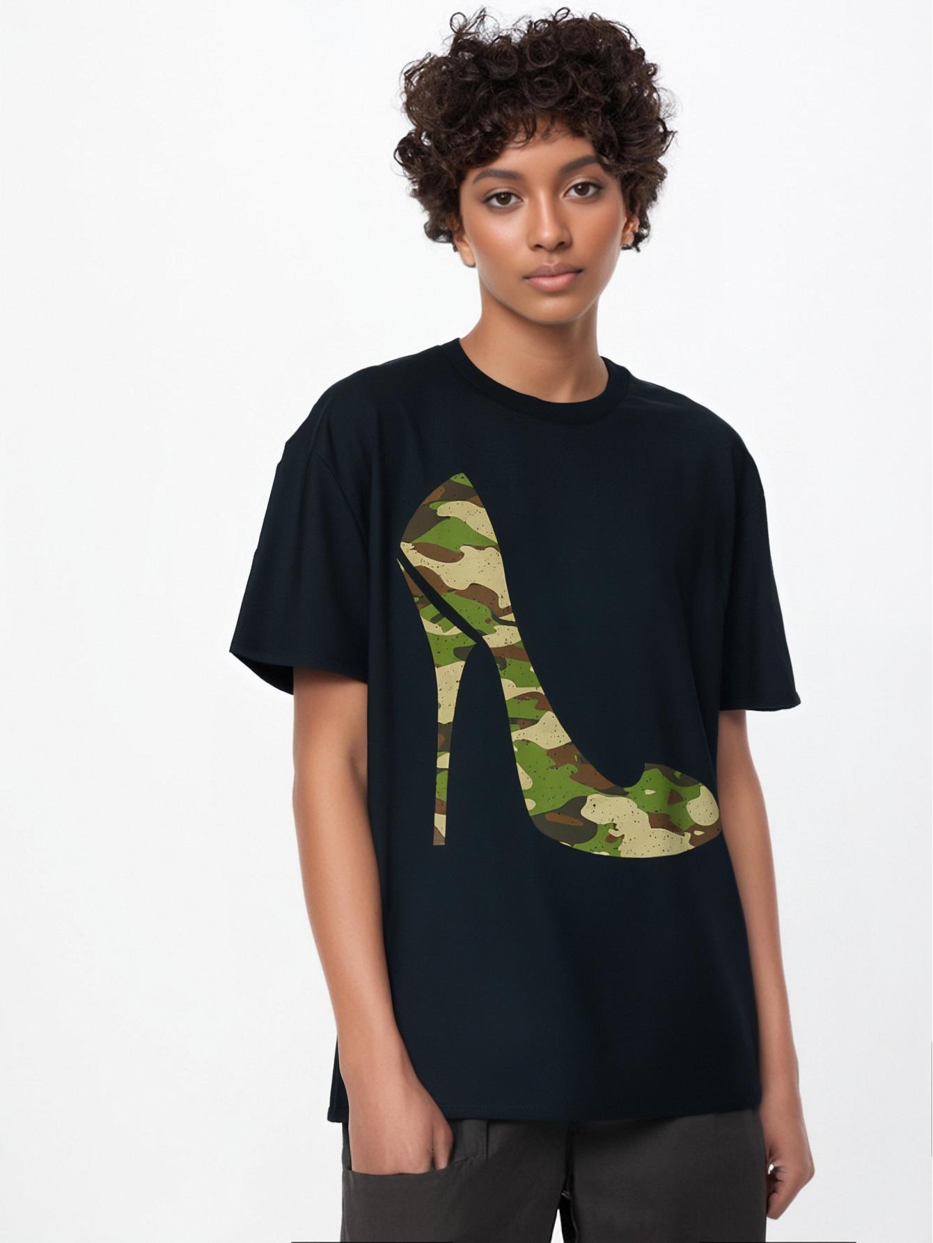 Ropa de camuflaje para mujer. Camiseta de camuflaje para adultos, hombres, mujeres, adolescentes, jóvenes.