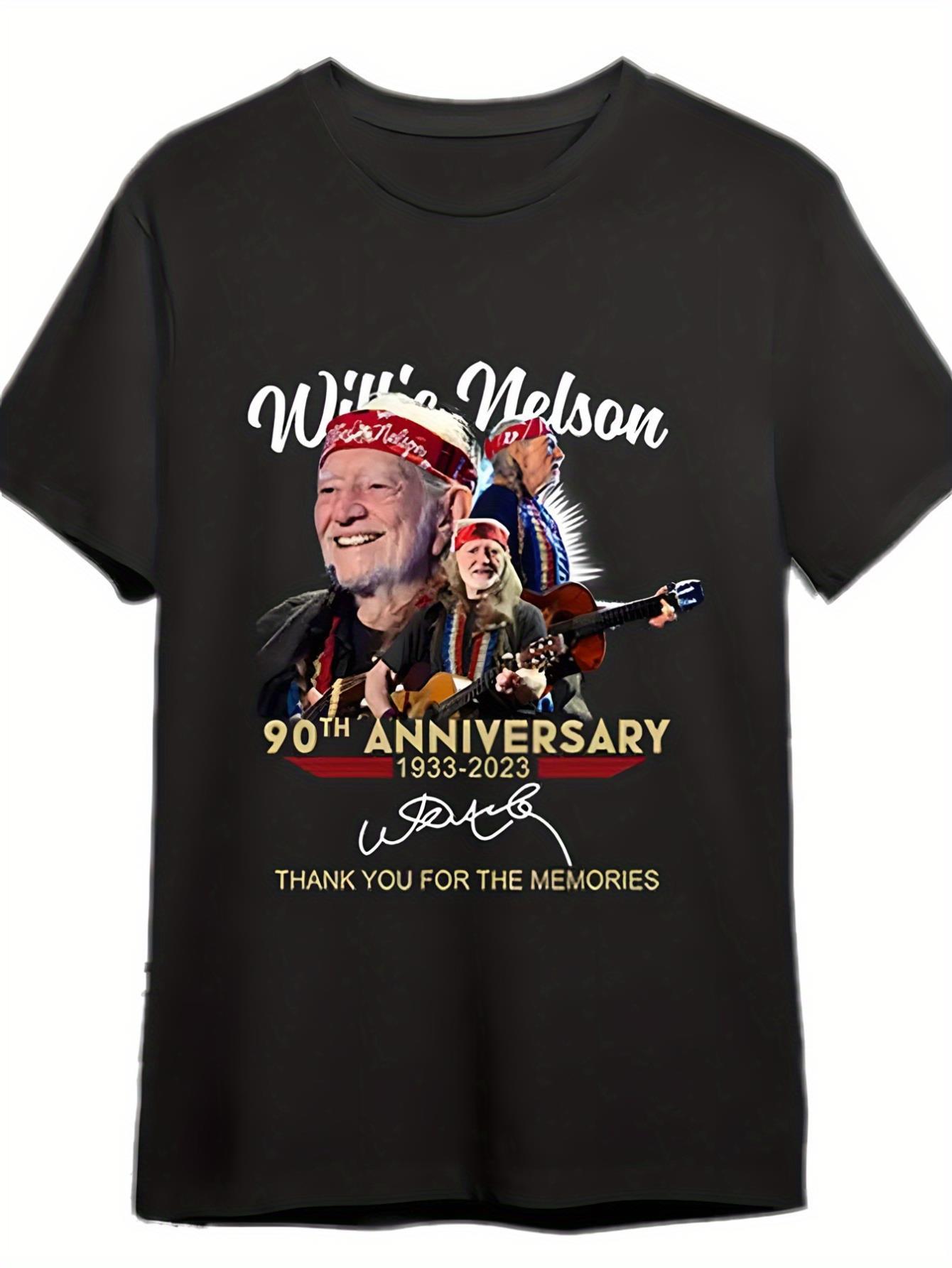 thumbnail image 2 of 1pc Nelson Shirt, Nelson 90th Anniversary 1933 2023 Thanks T-shirt, Country Music T-shirt Fun Men's Short Sleeve Pattern T-shirt Collection Tee For Adult, Men, Women, Teen, Teenager, Adolescent,Youth, 2 of 7