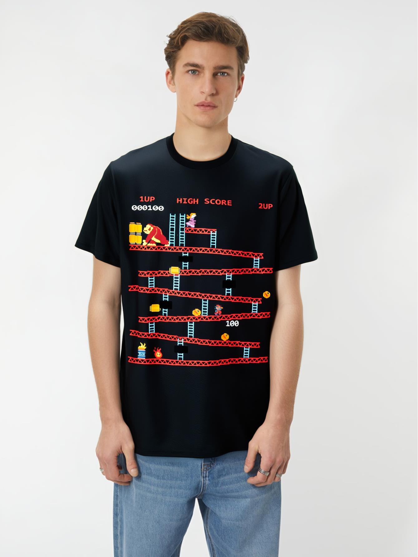 thumbnail image 1 of Gaming Arcade Retro Video Game Console Vintage Gamer Gifts T-Shirt Tee For Adult, Men, Women, Teen, Teenager, Adolescent,Youth, 1 of 5