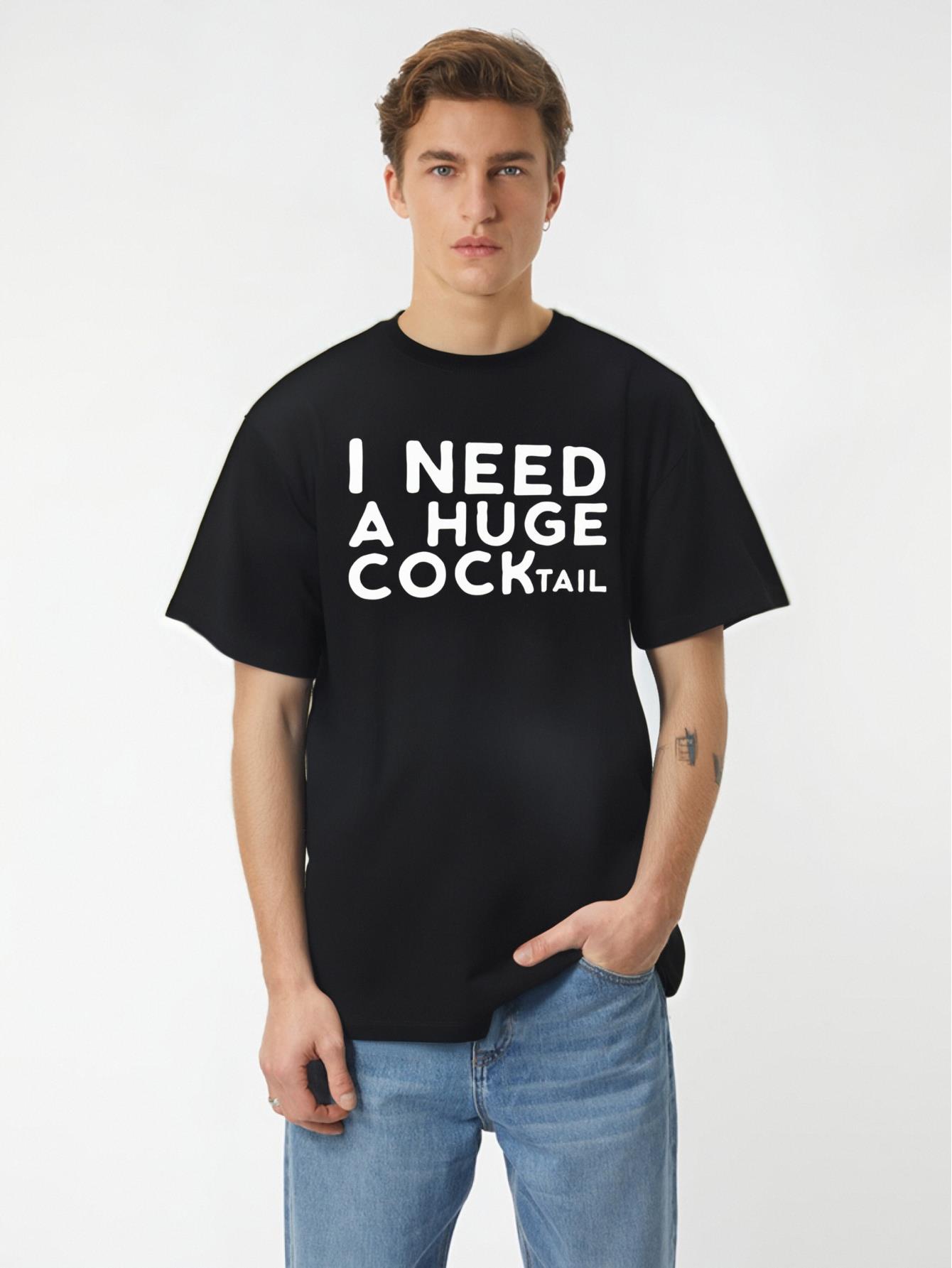 thumbnail image 1 of Summer Men's Fashion Printed Short Sleeve T-Shirt, Round Neck, Casual Knit - Machine Washable, 1 of 7