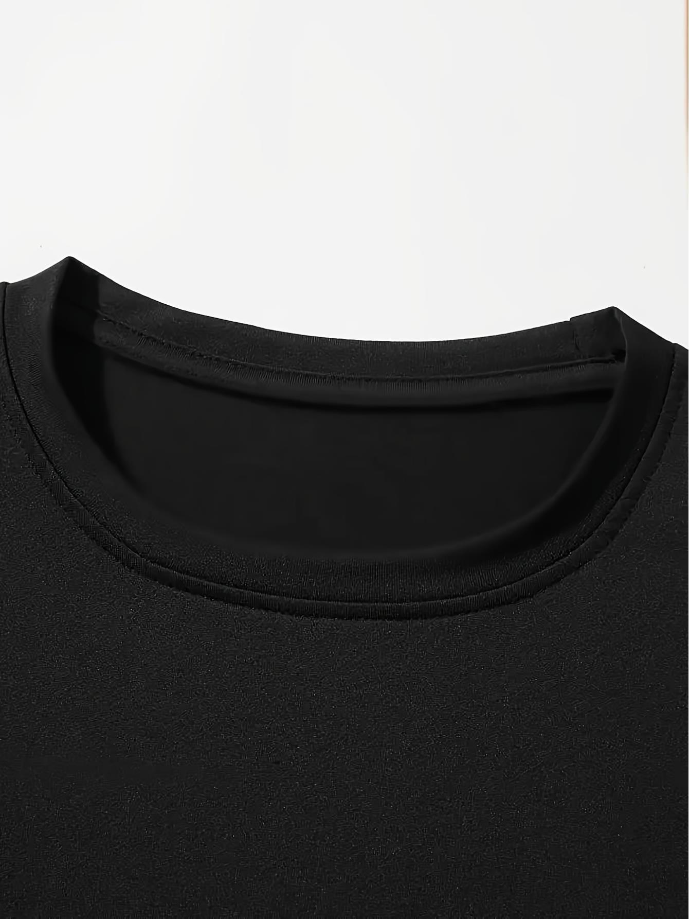 thumbnail image 4 of Soft Plus Size Mens Alphabetic Graphic Print Tees - Comfort Fit, Slight Stretch Knitted Fabric, Casual Summer Crew Neck T-Shirts for Adults, 4 of 6