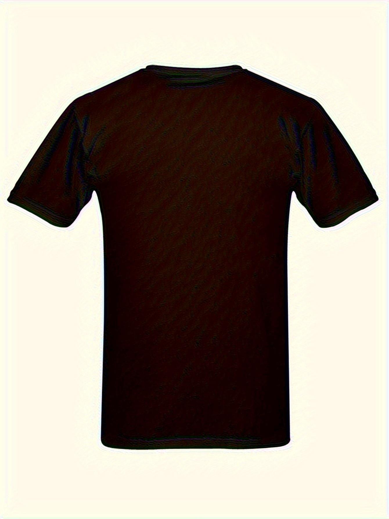 thumbnail image 4 of LINKINPARK Graphic Print Men's Fashion T-Shirt, Trendy Pure Cotton Top with Short Sleeves, Round Comfortable Collar T-shirt, Super Soft, Refreshing, Moisture-wicking, Lightweight, Casual Summer T-shi, 4 of 7
