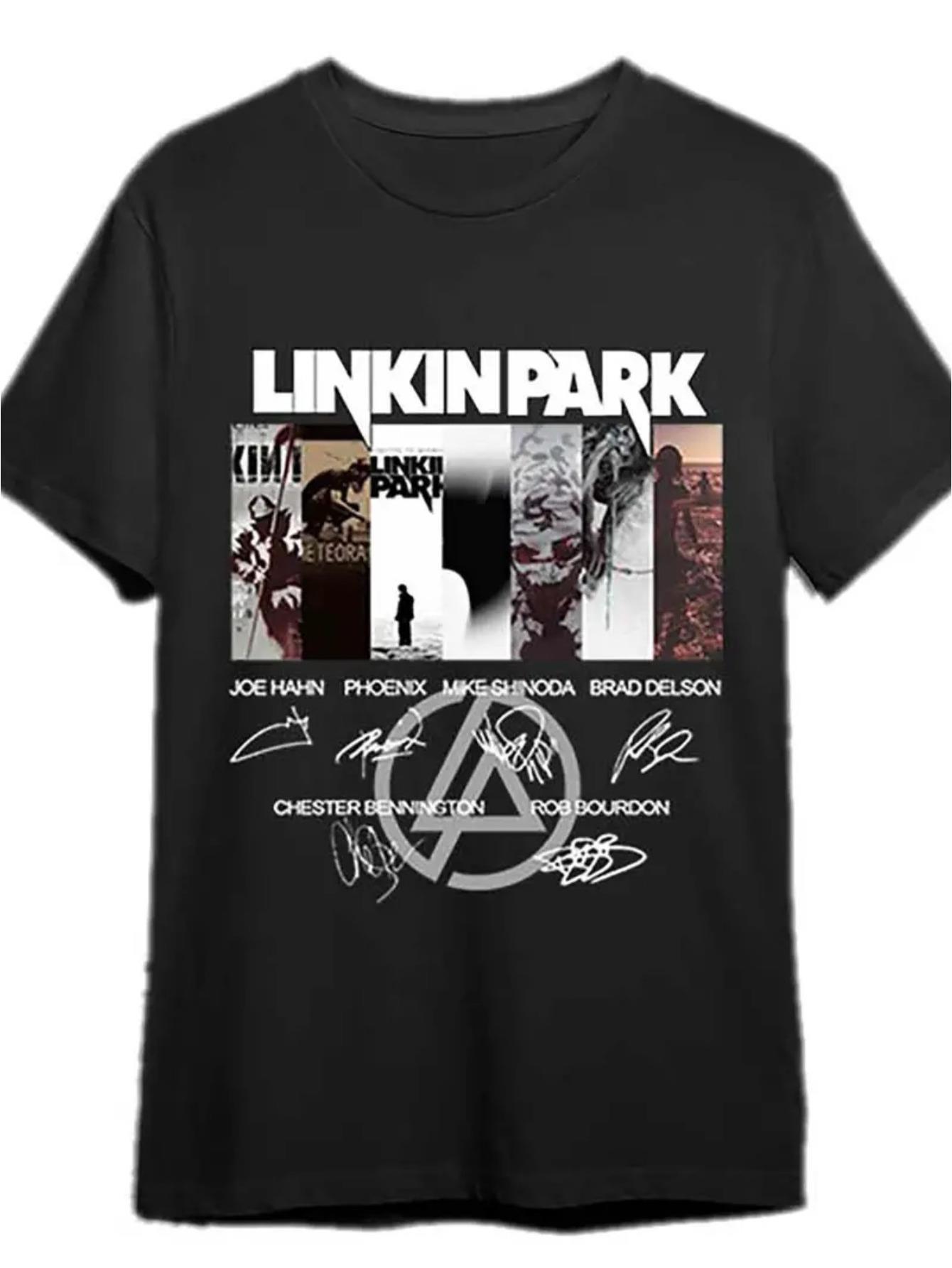 thumbnail image 2 of LINKINPARK Graphic Print Men's Fashion T-Shirt, Trendy Pure Cotton Top with Short Sleeves, Round Comfortable Collar T-shirt, Super Soft, Refreshing, Moisture-wicking, Lightweight, Casual Summer T-shi, 2 of 7