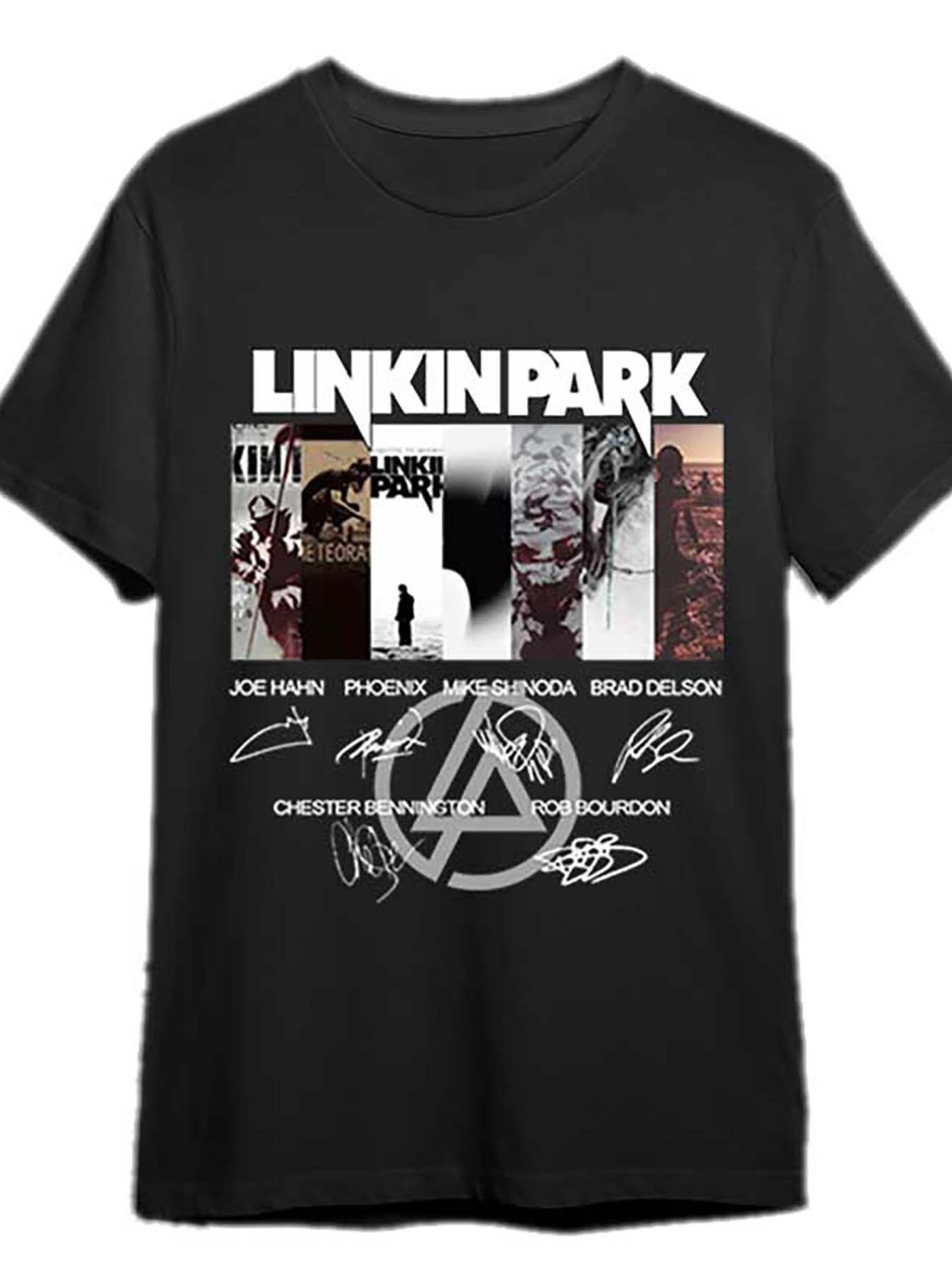 thumbnail image 2 of Lincoln Park Logo Rock Band Signature T-shirt 337645 Funny Men's Short Sleeve Printed T-shirt Series Black PR Tee For Adult, Men, Women, Teen, Teenager, Adolescent,Youth, 2 of 6